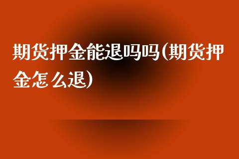 期货押金能退吗吗(期货押金怎么退)_https://www.zghnxxa.com_黄金期货_第1张