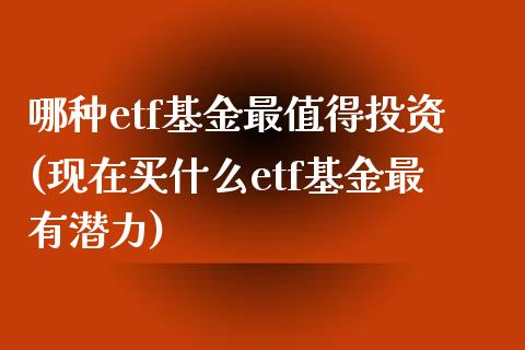 哪种etf基金最值得投资(现在买什么etf基金最有潜力)_https://www.zghnxxa.com_内盘期货_第1张