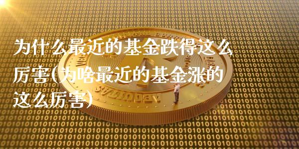 为什么最近的基金跌得这么厉害(为啥最近的基金涨的这么厉害)_https://www.zghnxxa.com_国际期货_第1张