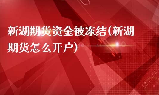 新湖期货资金被冻结(新湖期货怎么开户)_https://www.zghnxxa.com_黄金期货_第1张