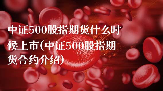 中证500股指期货什么时候上市(中证500股指期货合约介绍)_https://www.zghnxxa.com_国际期货_第1张