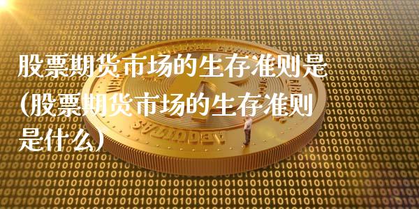 股票期货市场的生存准则是(股票期货市场的生存准则是什么)_https://www.zghnxxa.com_期货直播室_第1张