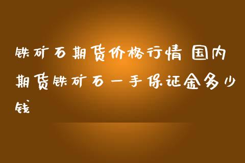 铁矿石期货价格行情 国内期货铁矿石一手保证金多少钱_https://www.zghnxxa.com_黄金期货_第1张