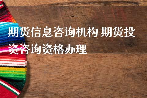 期货信息咨询机构 期货投资咨询资格办理_https://www.zghnxxa.com_国际期货_第1张