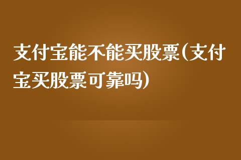 支付宝能不能买股票(支付宝买股票可靠吗)_https://www.zghnxxa.com_国际期货_第1张