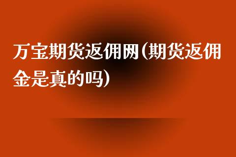 万宝期货返佣网(期货返佣金是真的吗)_https://www.zghnxxa.com_内盘期货_第1张