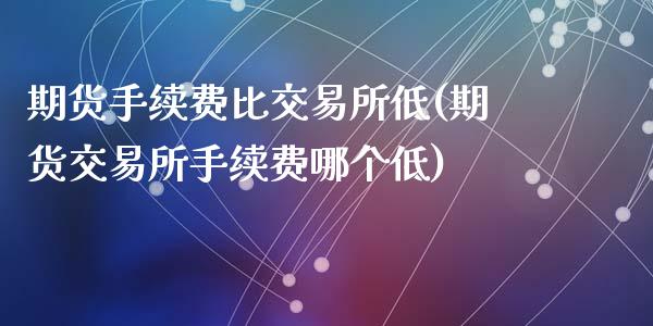 期货手续费比交易所低(期货交易所手续费哪个低)_https://www.zghnxxa.com_内盘期货_第1张