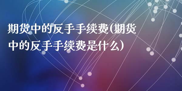 期货中的反手手续费(期货中的反手手续费是什么)_https://www.zghnxxa.com_黄金期货_第1张