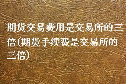 期货交易费用是交易所的三倍(期货手续费是交易所的三倍)_https://www.zghnxxa.com_内盘期货_第1张