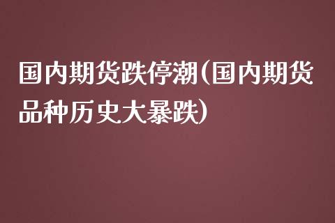 国内期货跌停潮(国内期货品种历史大暴跌)_https://www.zghnxxa.com_期货直播室_第1张