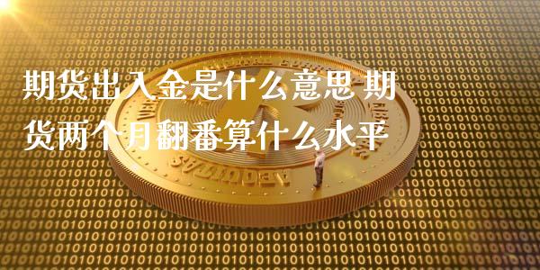 期货出入金是什么意思 期货两个月翻番算什么水平_https://www.zghnxxa.com_黄金期货_第1张