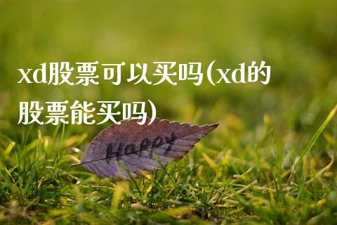 xd股票可以买吗(xd的股票能买吗)_https://www.zghnxxa.com_国际期货_第1张