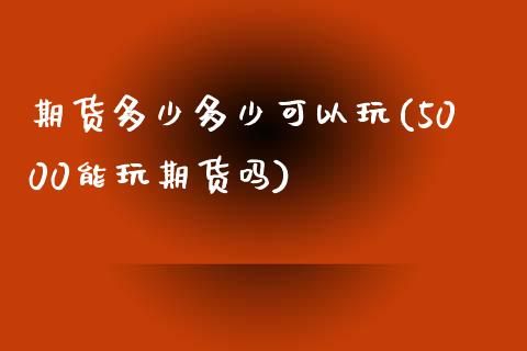 期货多少多少可以玩(5000能玩期货吗)_https://www.zghnxxa.com_期货直播室_第1张