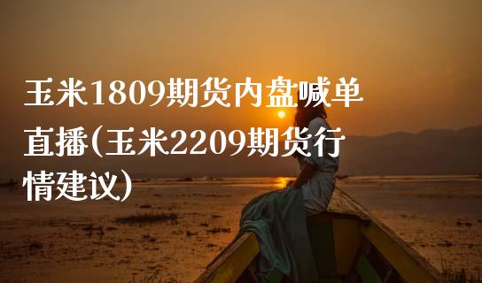 玉米1809期货内盘喊单直播(玉米2209期货行情建议)_https://www.zghnxxa.com_内盘期货_第1张