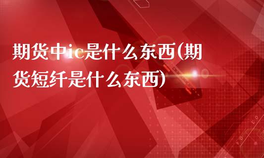 期货中ic是什么东西(期货短纤是什么东西)_https://www.zghnxxa.com_国际期货_第1张