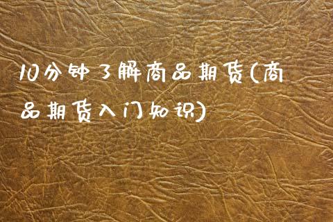 10分钟了解商品期货(商品期货入门知识)_https://www.zghnxxa.com_国际期货_第1张