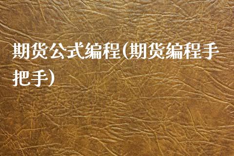 期货公式编程(期货编程手把手)_https://www.zghnxxa.com_期货直播室_第1张