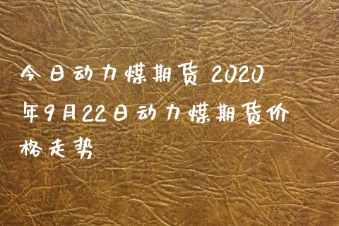 今日动力煤期货 2020年9月22日动力煤期货价格走势_https://www.zghnxxa.com_黄金期货_第1张