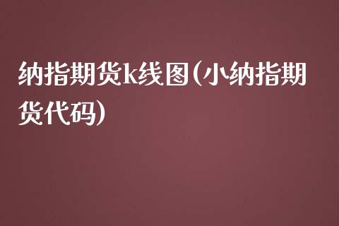 纳指期货k线图(小纳指期货代码)_https://www.zghnxxa.com_期货直播室_第1张