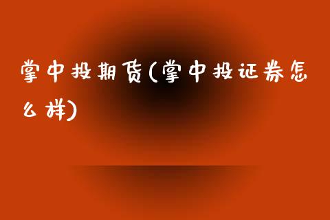 掌中投期货(掌中投证券怎么样)_https://www.zghnxxa.com_内盘期货_第1张