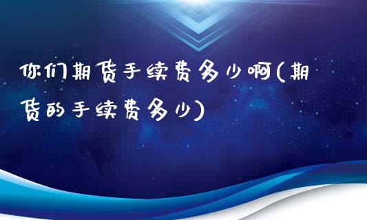 你们期货手续费多少啊(期货的手续费多少)_https://www.zghnxxa.com_内盘期货_第1张