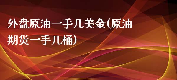 外盘原油一手几美金(原油期货一手几桶)_https://www.zghnxxa.com_内盘期货_第1张