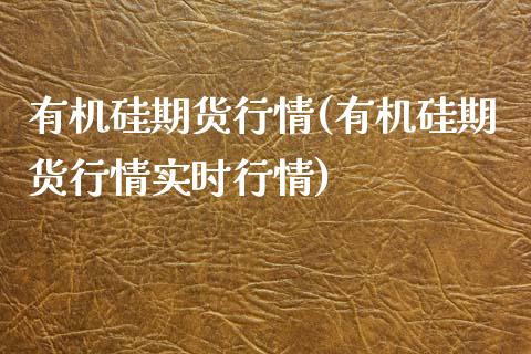 有机硅期货行情(有机硅期货行情实时行情)_https://www.zghnxxa.com_黄金期货_第1张