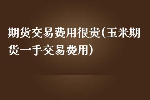 期货交易费用很贵(玉米期货一手交易费用)_https://www.zghnxxa.com_国际期货_第1张