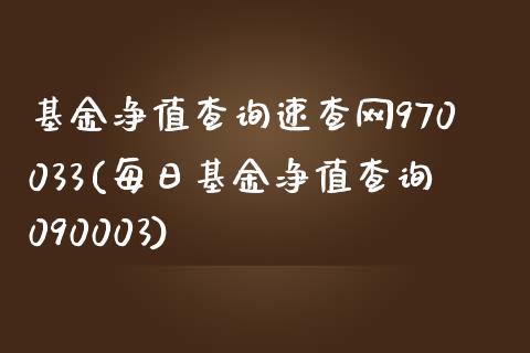 基金净值查询速查网970033(每日基金净值查询090003)_https://www.zghnxxa.com_内盘期货_第1张