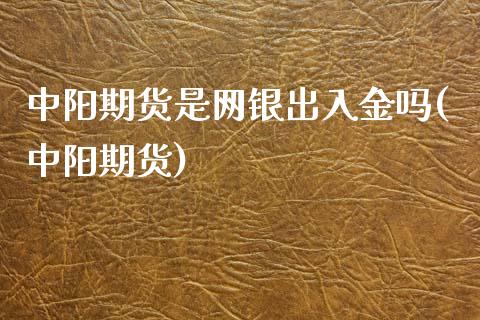 中阳期货是网银出入金吗(中阳期货)_https://www.zghnxxa.com_黄金期货_第1张