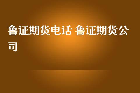 鲁证期货电话 鲁证期货公司_https://www.zghnxxa.com_黄金期货_第1张