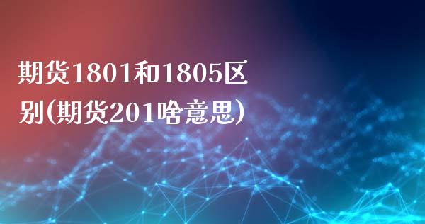 期货1801和1805区别(期货201啥意思)_https://www.zghnxxa.com_黄金期货_第1张