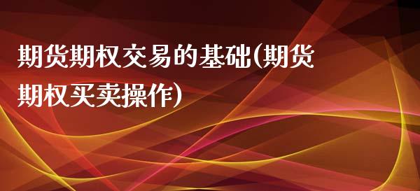 期货期权交易的基础(期货期权买卖操作)_https://www.zghnxxa.com_期货直播室_第1张