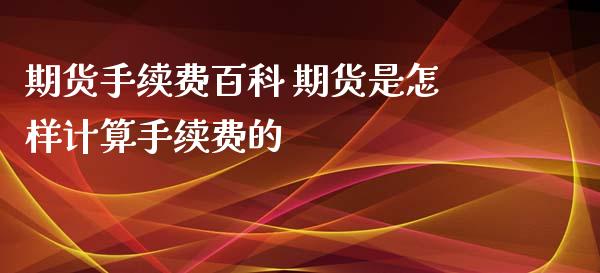 期货手续费百科 期货是怎样计算手续费的_https://www.zghnxxa.com_黄金期货_第1张