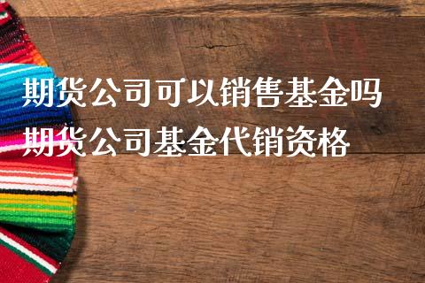 期货公司可以销售基金吗 期货公司基金代销资格_https://www.zghnxxa.com_期货直播室_第1张