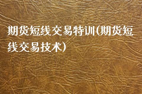 期货短线交易特训(期货短线交易技术)_https://www.zghnxxa.com_黄金期货_第1张