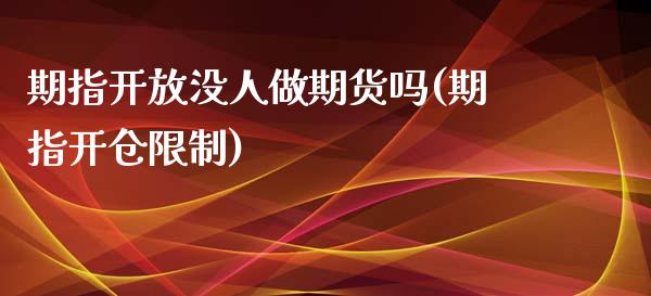 期指开放没人做期货吗(期指开仓限制)_https://www.zghnxxa.com_国际期货_第1张