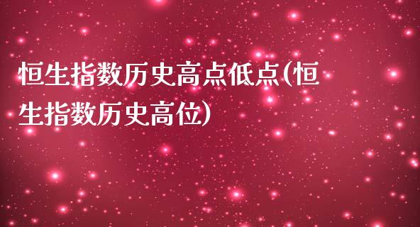 恒生指数历史高点低点(恒生指数历史高位)_https://www.zghnxxa.com_内盘期货_第1张