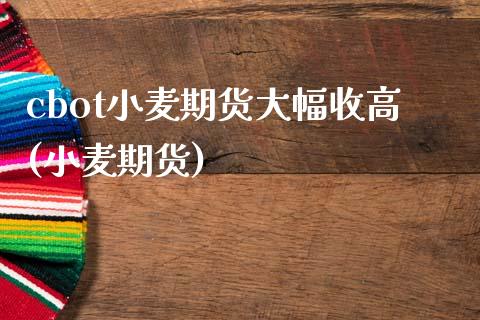 cbot小麦期货大幅收高(小麦期货)_https://www.zghnxxa.com_内盘期货_第1张