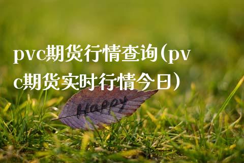 pvc期货行情查询(pvc期货实时行情今日)_https://www.zghnxxa.com_国际期货_第1张