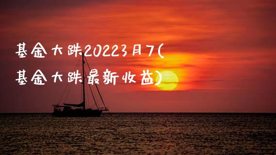 基金大跌20223月7(基金大跌最新收益)_https://www.zghnxxa.com_黄金期货_第1张