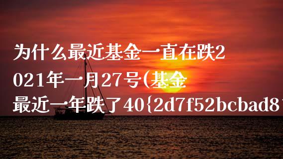 为什么最近基金一直在跌2021年一月27号(基金最近一年跌了40%能入手吗)_https://www.zghnxxa.com_内盘期货_第1张