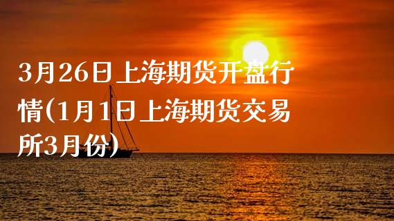 3月26日上海期货开盘行情(1月1日上海期货交易所3月份)_https://www.zghnxxa.com_期货直播室_第1张