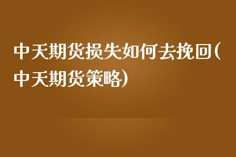 中天期货损失如何去挽回(中天期货策略)_https://www.zghnxxa.com_国际期货_第1张