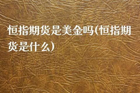 恒指期货是美金吗(恒指期货是什么)_https://www.zghnxxa.com_国际期货_第1张