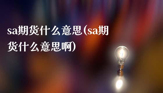 sa期货什么意思(sa期货什么意思啊)_https://www.zghnxxa.com_期货直播室_第1张