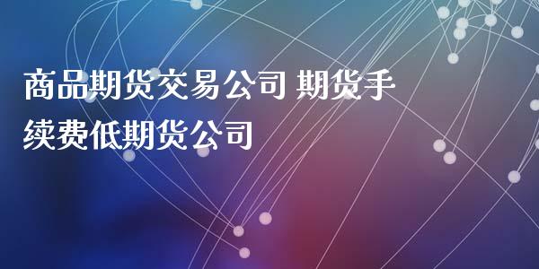 商品期货交易公司 期货手续费低期货公司_https://www.zghnxxa.com_内盘期货_第1张