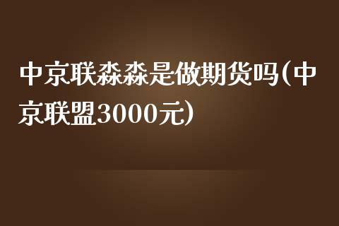 中京联淼淼是做期货吗(中京联盟3000元)_https://www.zghnxxa.com_期货直播室_第1张