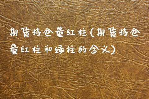 期货持仓量红柱(期货持仓量红柱和绿柱的含义)_https://www.zghnxxa.com_期货直播室_第1张