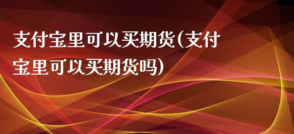 支付宝里可以买期货(支付宝里可以买期货吗)_https://www.zghnxxa.com_期货直播室_第1张